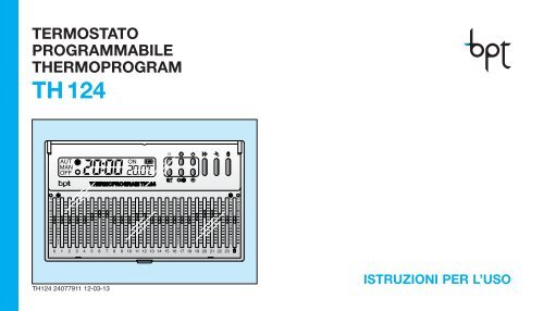 libretto istruzioni th/124.02 - Bpt