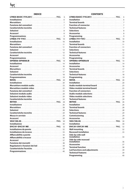 Manuale di Installazione Installation Manual Handbuch fÃ¼r den ... - Bpt