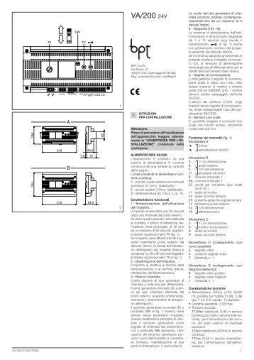 VA/200 24V - Bpt