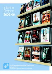 2nd Quarterly Report 2005/2006 - International Entertainment ...