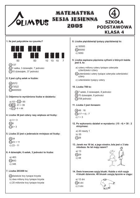 Konkursy Historia Klasa 4 Olimpus