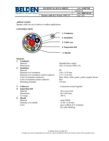 TECHNICAL DATA SHEET code 43907NH version 1 date ... - Kassex