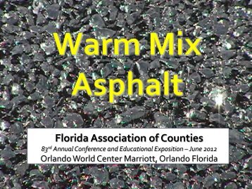 Warm Mix Asphalt - FACERS