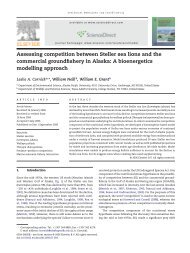 Cornick et al. 2006. Assessing competition between Steller sea lions ...