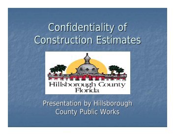 Confidentiality of Construction Estimates - FACERS