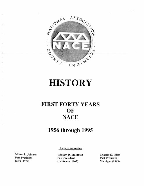 The First Forty Years of NACE 1956 through 1995 - FACERS
