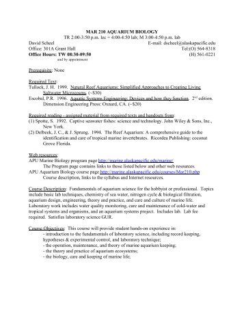 Example Syllabus (.PDF) - MARINE BIOLOGY at Alaska Pacific ...