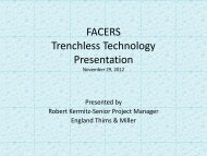 FACERS Trenchless Technology Presentation