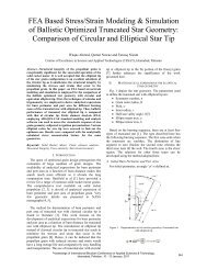 FEA Based Stress/Strain Modeling & Simulation of Ballistic ... - Ibcast