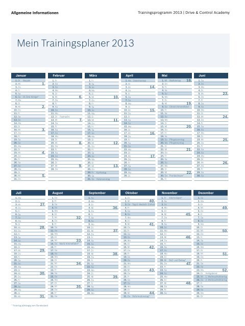 Das Trainingsprogramm 2013 von Rexroth - Bosch Rexroth