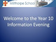 Presentation - Millthorpe School York