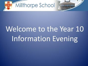 Presentation - Millthorpe School York