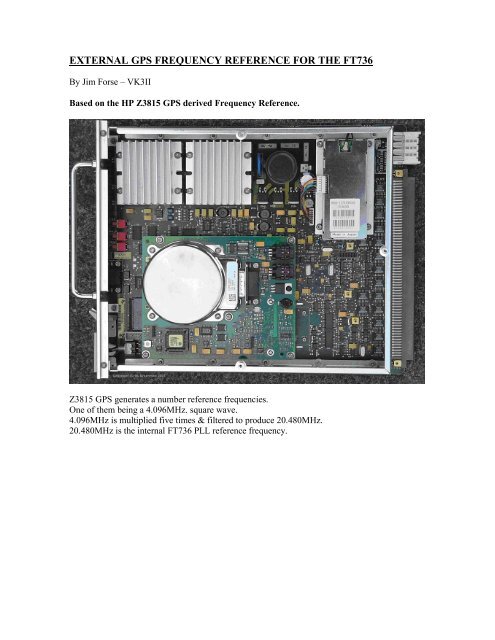 Yaesu FT-736 Rig Locking - Jim Forse VK3II - Vk3hz.net