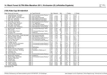 14. Black Forest ULTRA Bike Marathon 2011, Kirchzarten (D ...