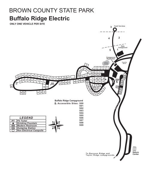 Buffalo Ridge Campground Map - Brown County State Park