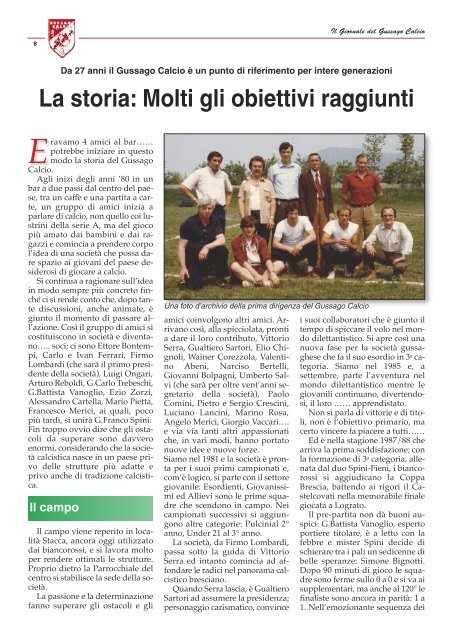 GIORNALE n. 0 - gussago calcio