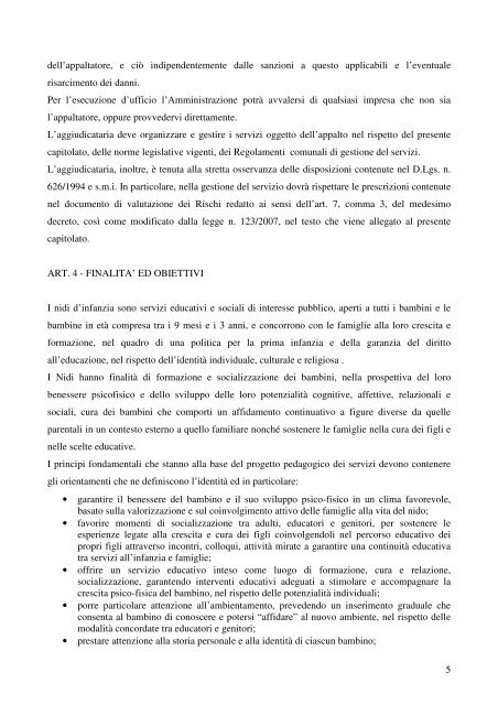 1 Allegato sub C) alla determina dirigenziale CAPITOLATO D ...