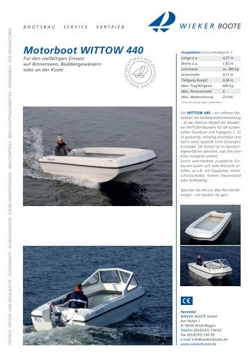 Motorboot WITTOW 440 - Wieker Boote GmbH