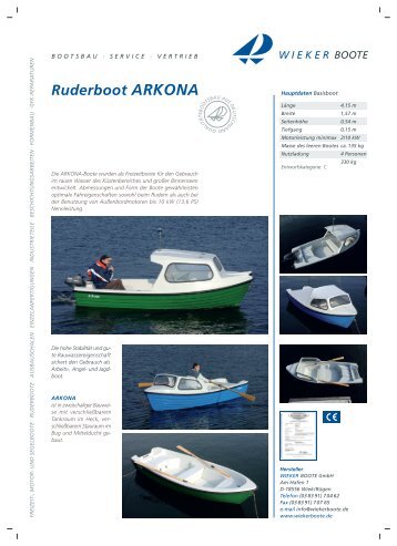 Ruderboot ARKONA - Wieker Boote GmbH