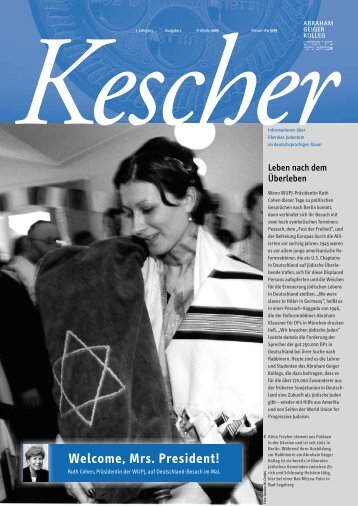 Mrs. President! - Jüdische Liberale Gemeinde Köln Gescher ...