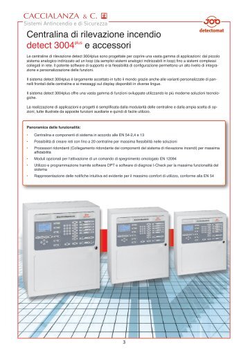 Centralina di rilevazione incendio detect ... - Caccialanza & C.