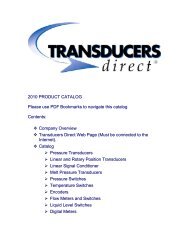 Pressure Switches - Transducers Direct