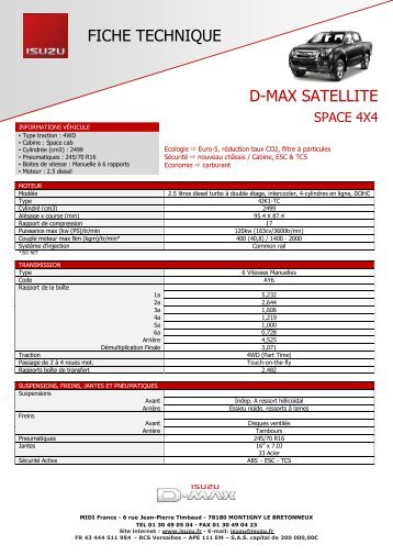 Satellite Space 4x4 - Isuzu