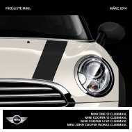 Preisliste mini. NOVEMBER 2013 mini one / D Clubman ... - Mini.ch