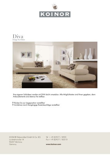 KOINOR - SOFAS: Diva - Moebelexperten24.de