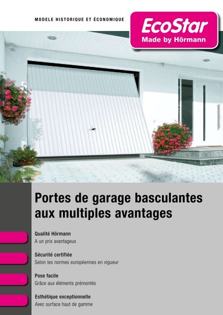 Catalogue Portes basculantes de garage - EcoStar