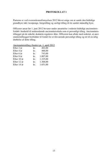 DIS OVERENSKOMST 2012/2014 MELLEM ... - SÃ¸fartens Ledere