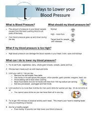 Ways to lower blood pressure - Chronic Disease Network & Access ...