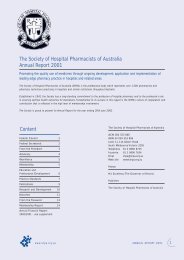 32733 SHPA Annual Report - The Society of Hospital Pharmacists of ...