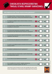 CHECKLISTA BEZPIECZE¡STWA TWOJEJ STAREJ ... - Bramy i drzwi