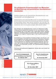 Flyer Kurse fÃ¼r AssistentInnen und ArbeitgeberInnen (PDF 536 KB)