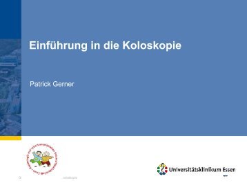 Koloskopie, Gerner, Endoskopieseminar 2012 - Kinder ...