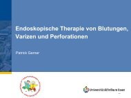 Endoskopische Therapie von Blutungen, Varizen und Perforationen