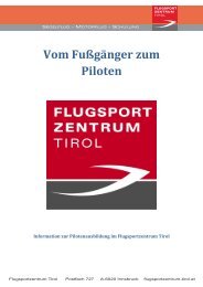 Vom FuÃgÃ¤nger zum Piloten - Flugsportzentrum Tirol