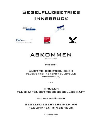 ABKOMMEN - Flugsportzentrum Tirol