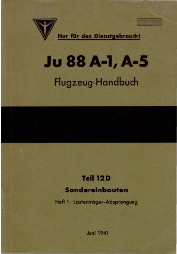 Ju 88A-l,A-5 Flugzeug-Handbuch - SprueMaster