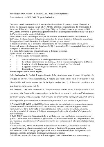 Piccoli Iperattivi Crescono - L'alunno ADHD dopo la scuola ... - Aidai