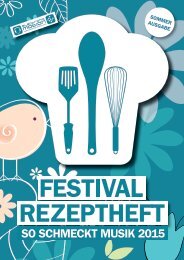 Festival Rezeptheft -So schmeckt Musik 2015- Sommerausgabe