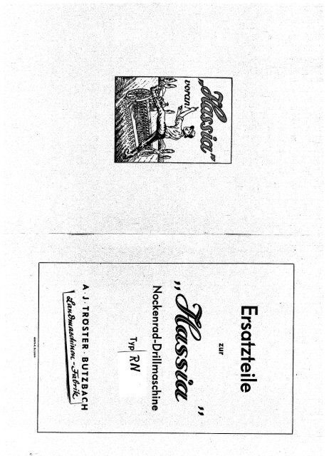 Ersatzteilliste Drillmaschine RN ab 1952 als PDF zum download (2 ...