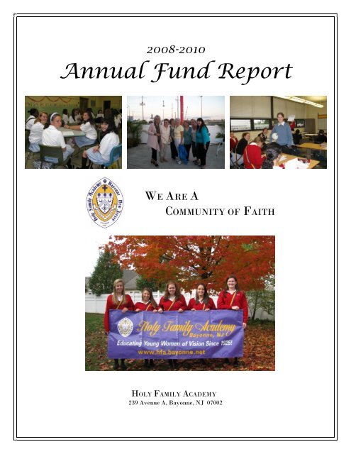 Annual Fund Report Holy Family Academy