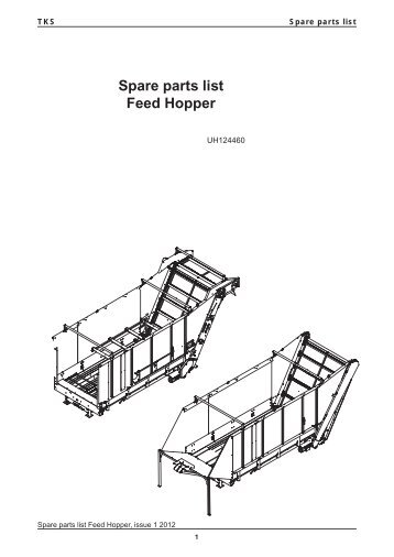 Spare parts list Feed Hopper - TKS AS