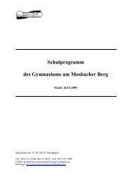 Schulprogramm des Gymnasiums am Mosbacher Berg