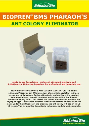 BIOPREN BMS Pharaoh's Ant Colony Eliminator - BÃ¡bolna-Bio Kft.