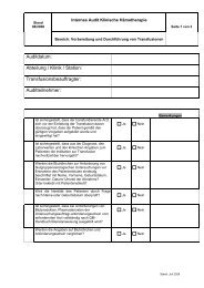 Selbstinspektion fÃ¼r TB - Transfusionspraxis