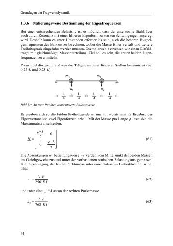 1.3.6 Näherungsweise Bestimmung der Eigenfrequenzen ρ ρ