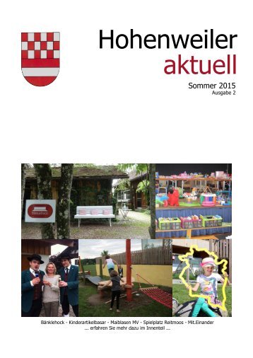 Hohenweiler aktuell Sommer 2015